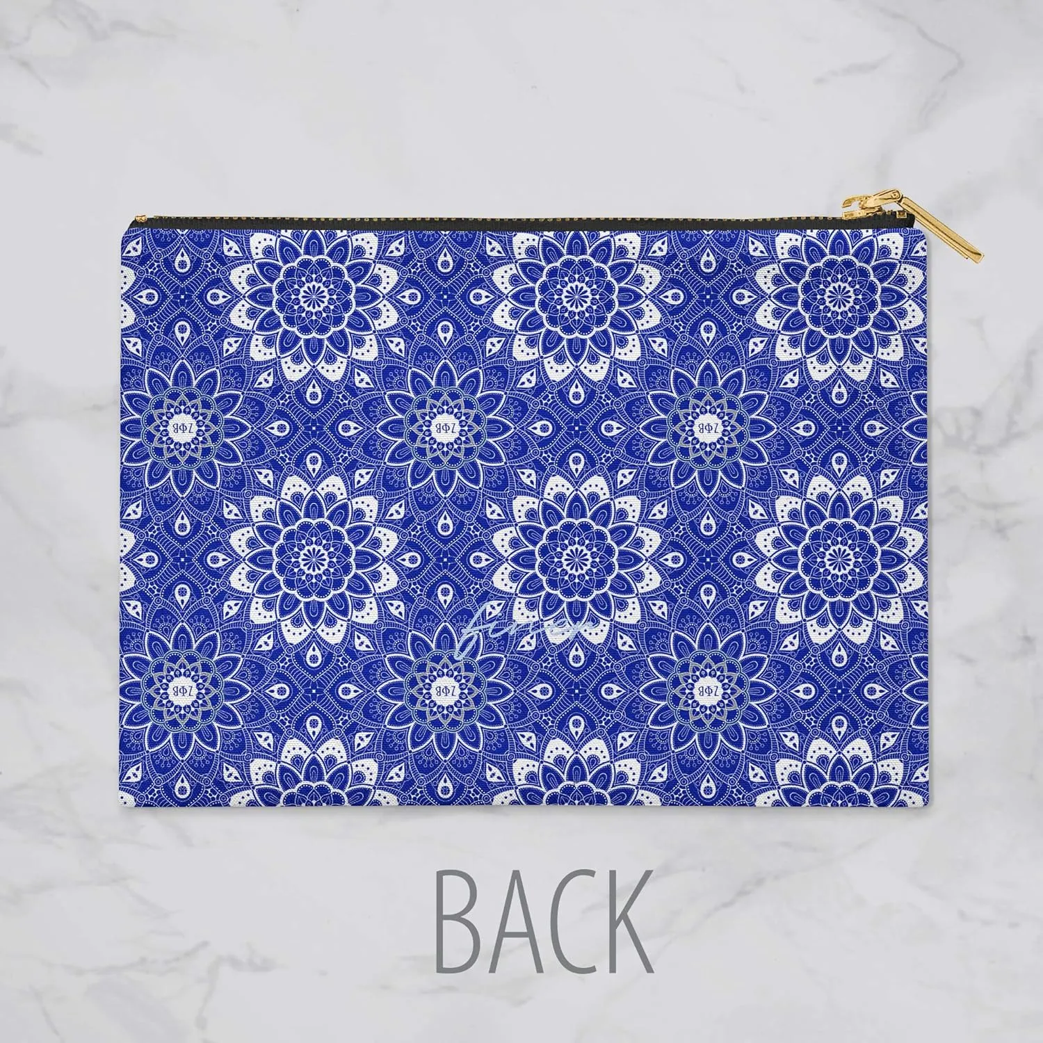 BBGreek Zeta Phi Beta Sorority Paraphernalia - Cosmetic Case, Makeup Pouch, Travel Bag Organizer Collection - Official Vendor