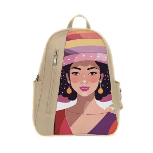 Beige Mixed Backpack Diva
