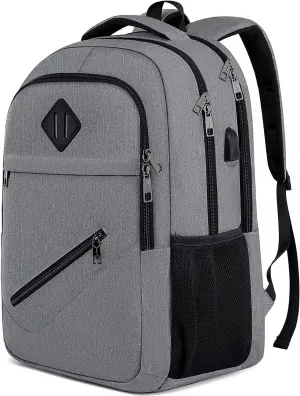 BIKROD Backpack, School Backpacks for Teen Boys & Girls, Student Bookbag Fits 17.3 Inch Laptop with USB Charging Port, Water Resistant Travel Backpack, Sturdy Anti Theft Computer Bag Gifts Men Women