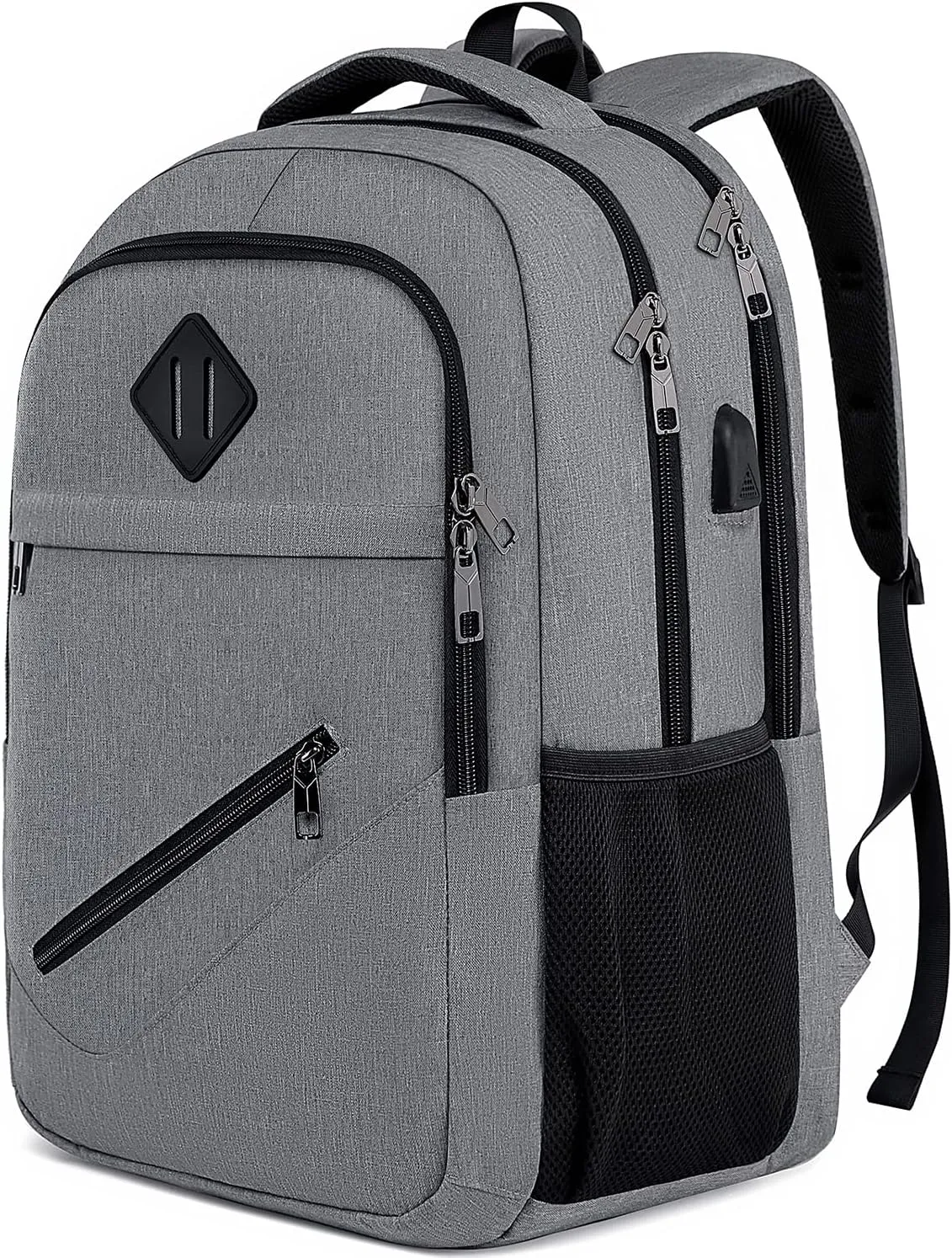 BIKROD Backpack, School Backpacks for Teen Boys & Girls, Student Bookbag Fits 17.3 Inch Laptop with USB Charging Port, Water Resistant Travel Backpack, Sturdy Anti Theft Computer Bag Gifts Men Women