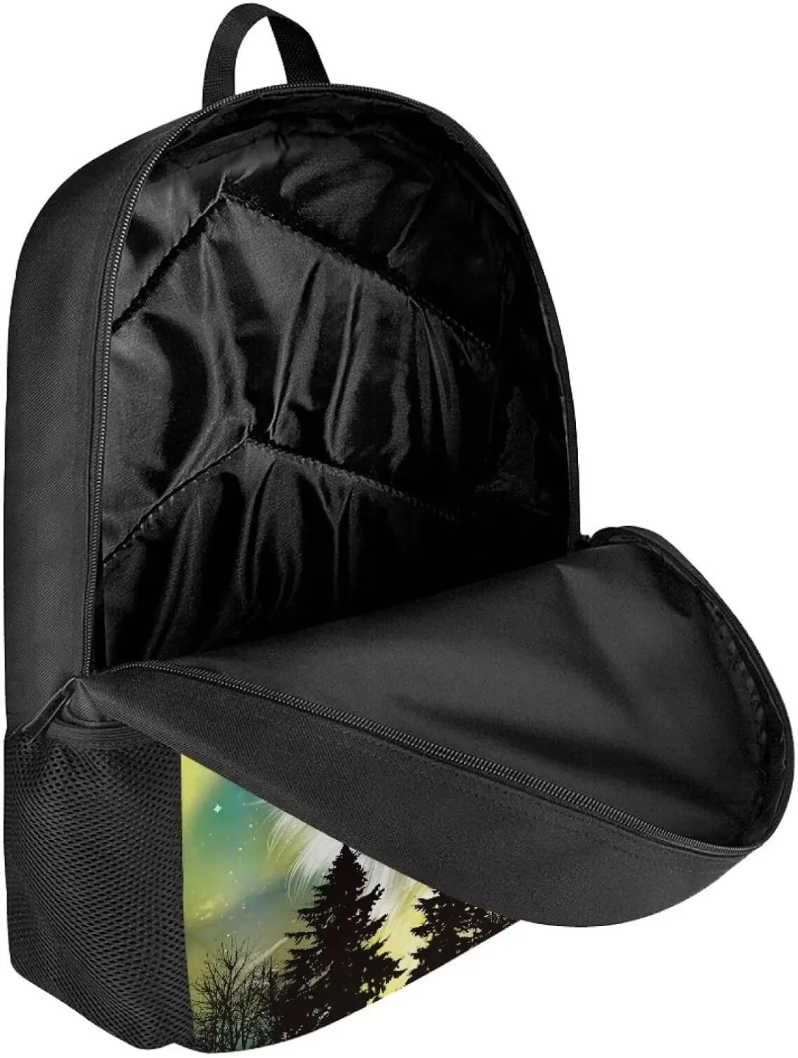 Biyejit Aurora Forest Wolf Laptop Backpack Bookbag Kids School Bags Backpacks