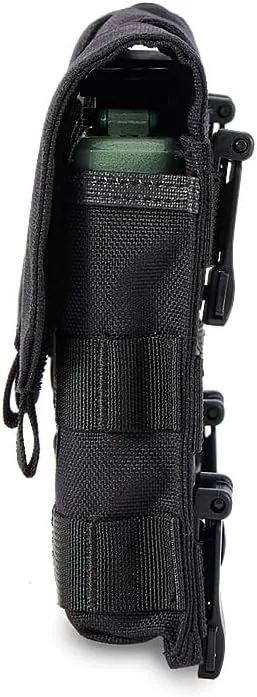 Black Tactical Molle EDC Pouch - Admin Pouch with Molle Attachments for Backpacks