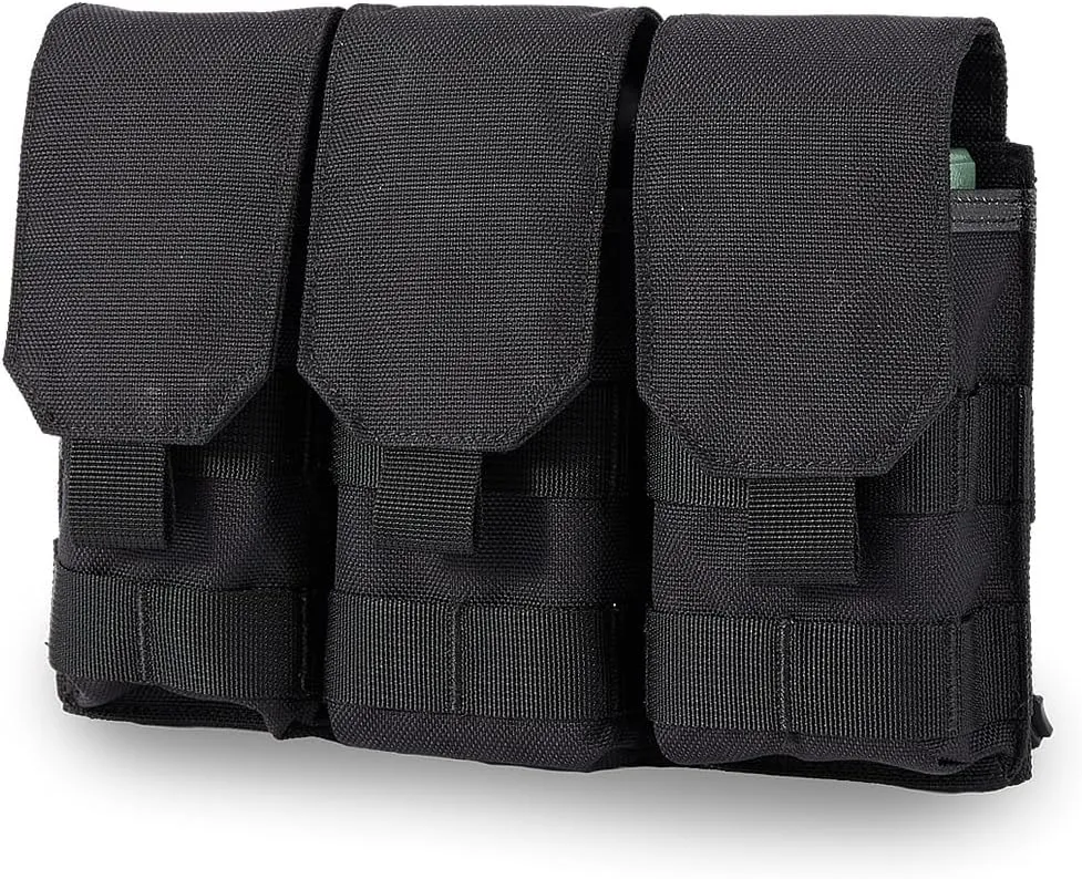 Black Tactical Molle EDC Pouch - Admin Pouch with Molle Attachments for Backpacks