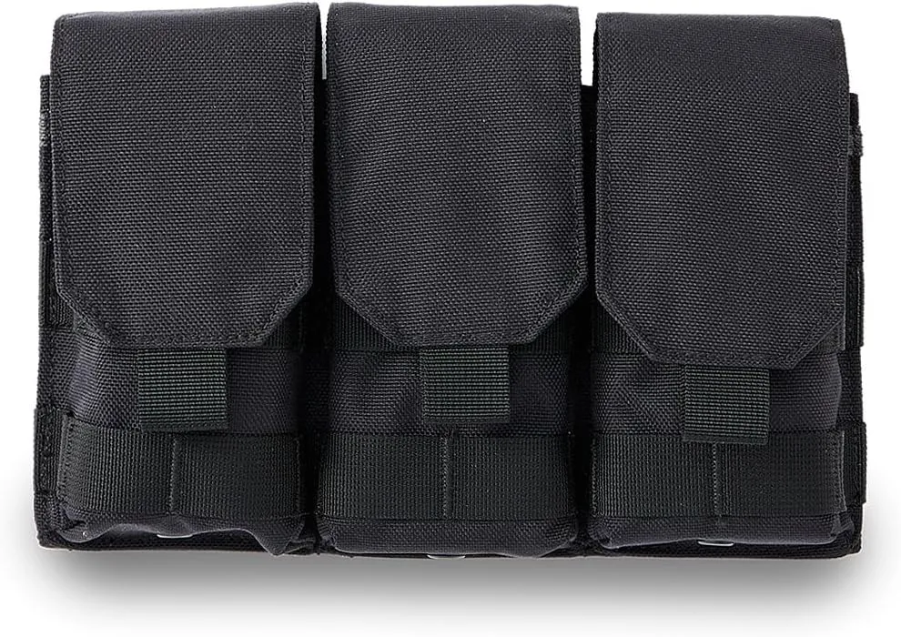 Black Tactical Molle EDC Pouch - Admin Pouch with Molle Attachments for Backpacks