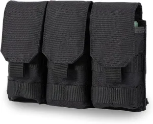 Black Tactical Molle EDC Pouch - Admin Pouch with Molle Attachments for Backpacks