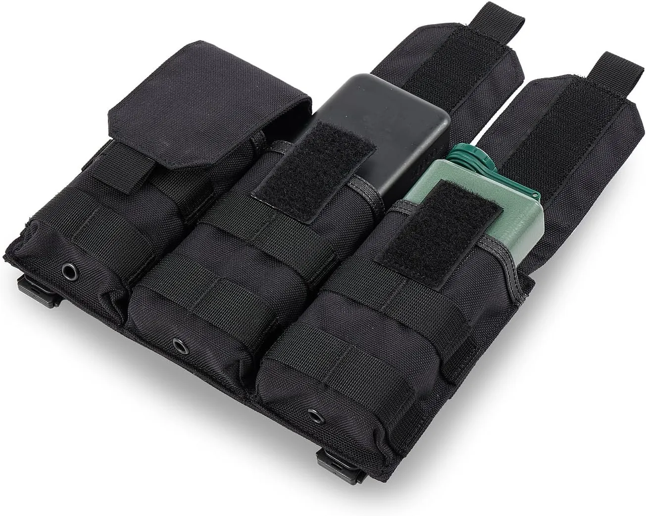 Black Tactical Molle EDC Pouch - Admin Pouch with Molle Attachments for Backpacks