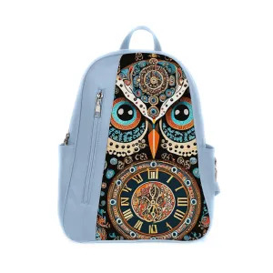 Blue Mixed Backpack Clock Owl