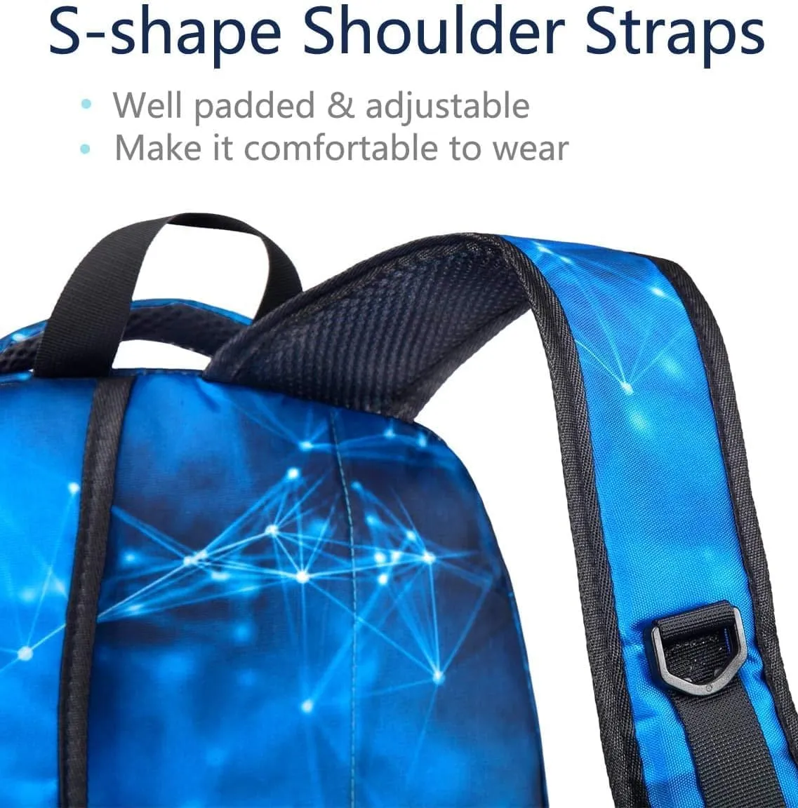 BLUEFAIRY Kids Backpack for Boys School Bookbags for Elementary Primary Middle Bulk Book Bags for Teens Childs Mochilas para Niños Aged 8-10 Years Star Blue 2 Pack