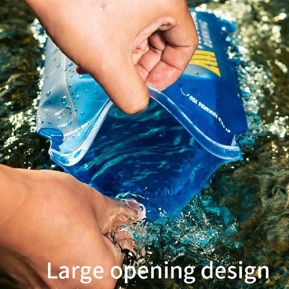 BlueField 1.5L 2L 3L Hydration Pack Water Reservoirs for Backpacks Hydration Bottle Soft Flask For Running Camping Hiking Bicycl (3L)
