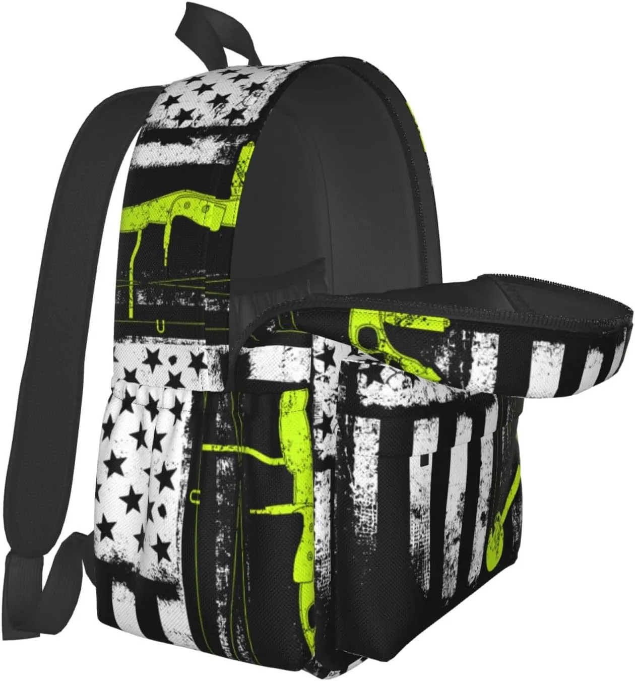 Bow Hunting American Flag Archery Bowhunter Casual Backpacks Large Travel Backpack Laptop Rucksack Sports Daypack Adjustable Strap Bag for Camping Hiking