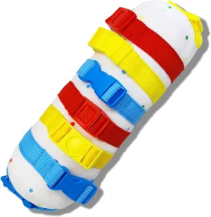 Buckle Barrel Pillow - Travel Activity, Fine Motor Activity, Educational Toy, Montessori Toy for Toddlers 1-Year olds and 2-Year olds