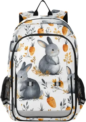Bunny Carrot Autumn Rabbit Laptop Backpack Purse for Women Men School Bag 17 Inch Bookbag Student Boys Girls Travel Casual Daypack