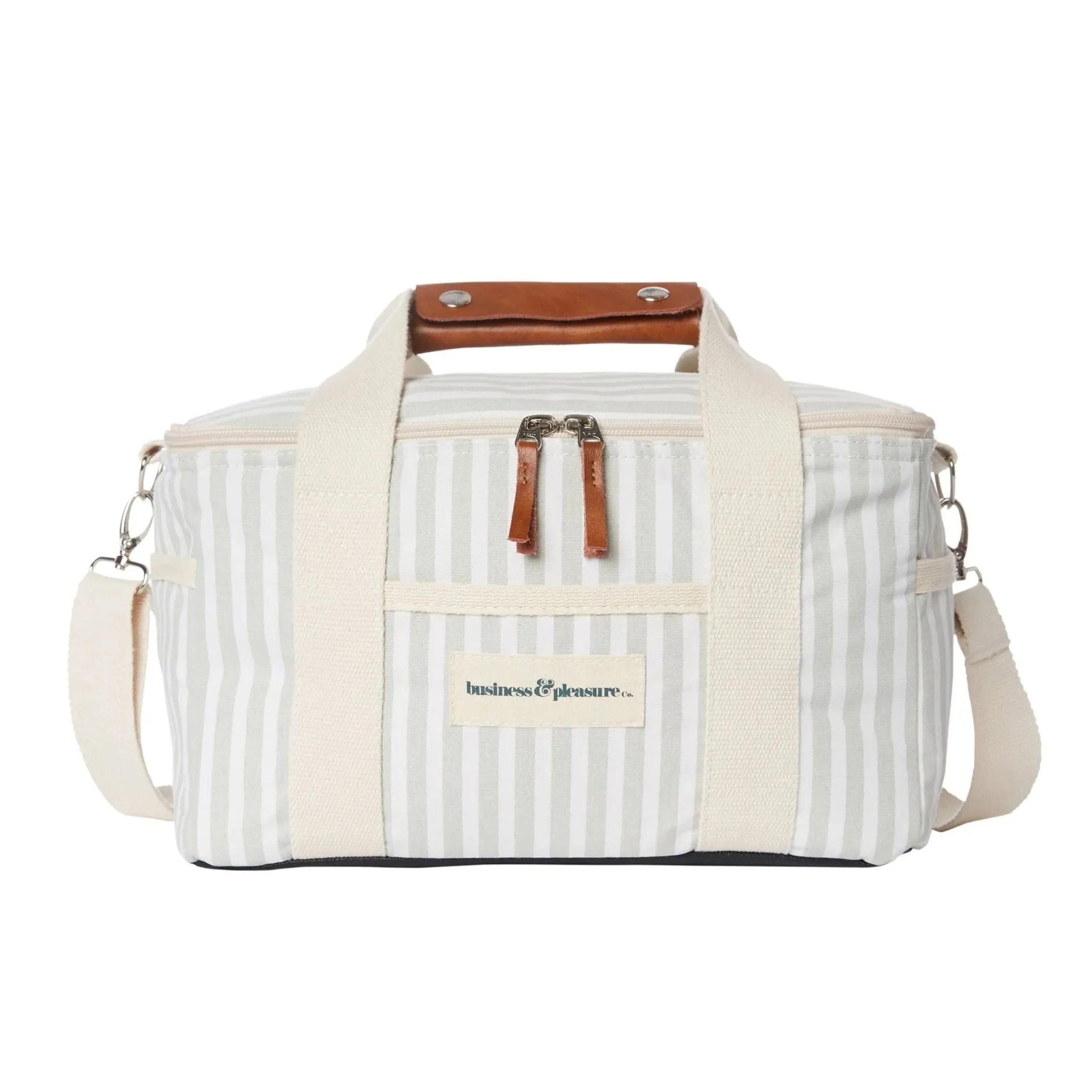 Business & Pleasure Co Premium Cooler Bag - Sage Stripe
