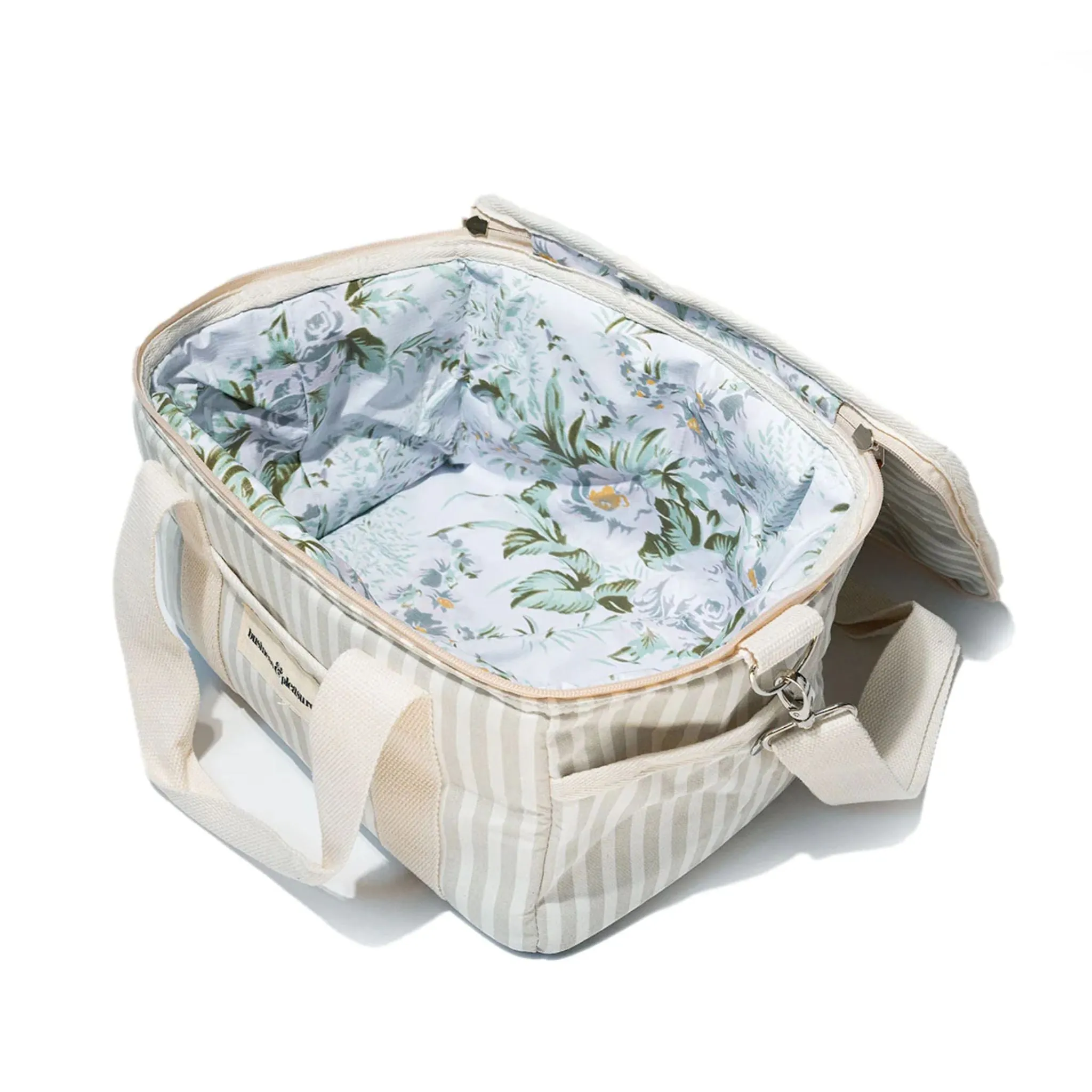 Business & Pleasure Co Premium Cooler Bag - Sage Stripe