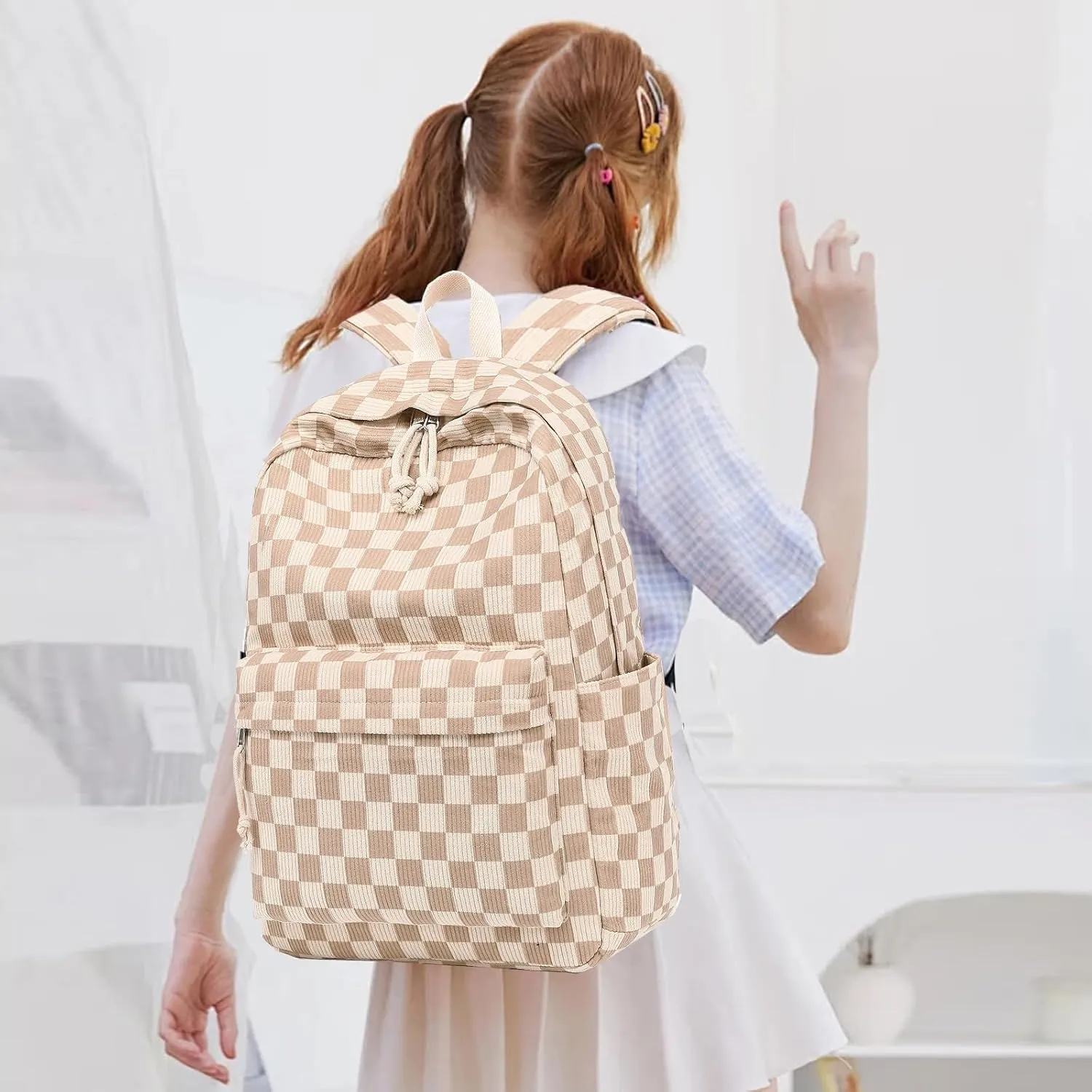 CAMTOP Backpack for School Kids Cute Backpacks for Girls Elementary Lighweight Bookbag with Lunch Box Pencil Case 3 in 1