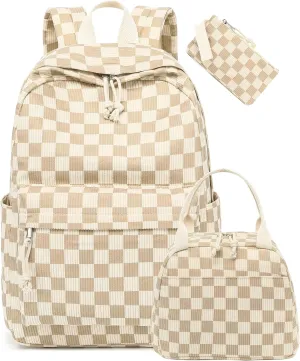 CAMTOP Backpack for School Kids Cute Backpacks for Girls Elementary Lighweight Bookbag with Lunch Box Pencil Case 3 in 1