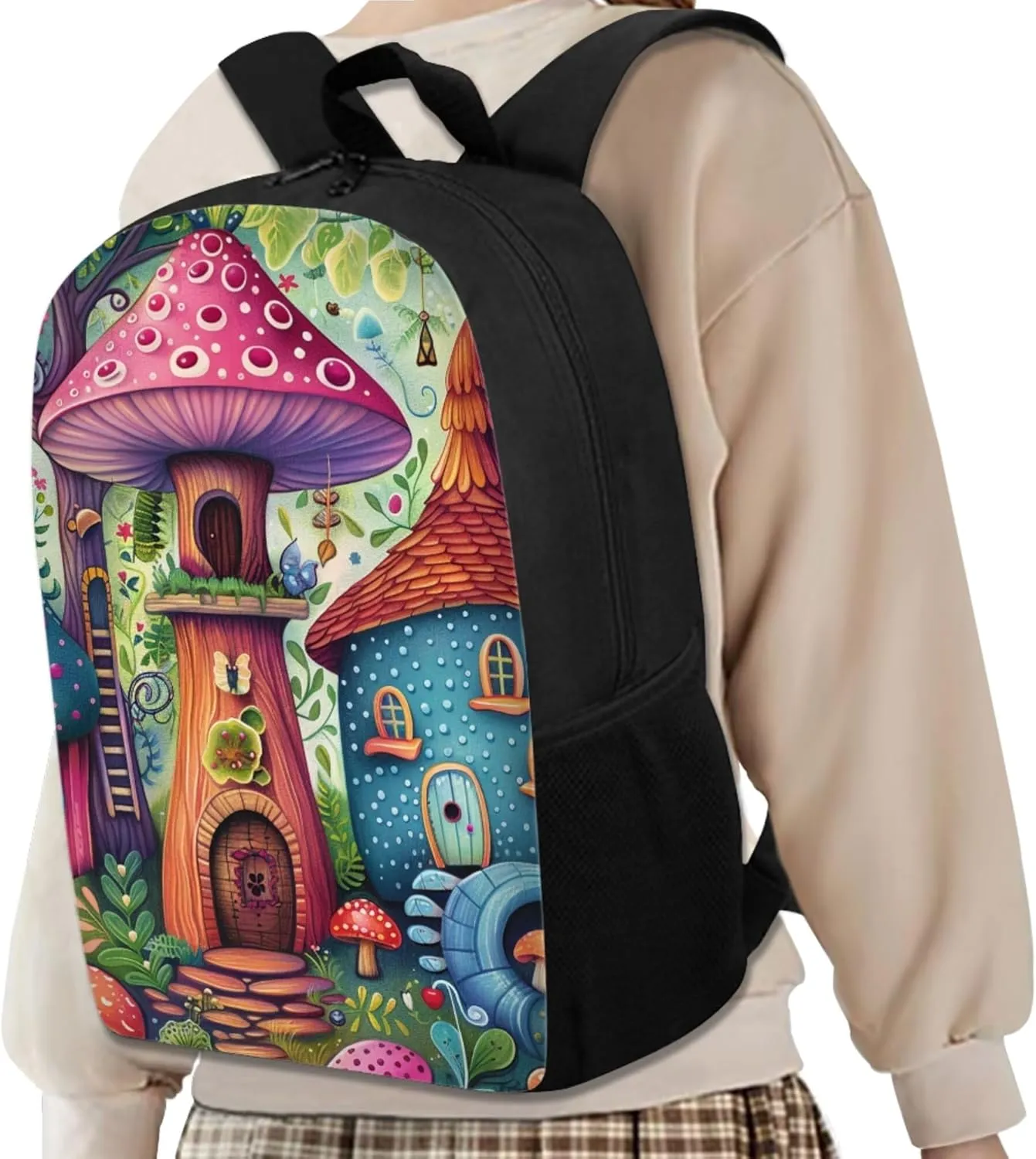 Cantaloupe Otter Backpack And Lunch Bag Set for Girls Boys Soft Mesh Adjustable Shoulder Strap Book Backpacks with Pencil Bag Student Insulated Lunch Bag Daypack 3 Pcs Blue
