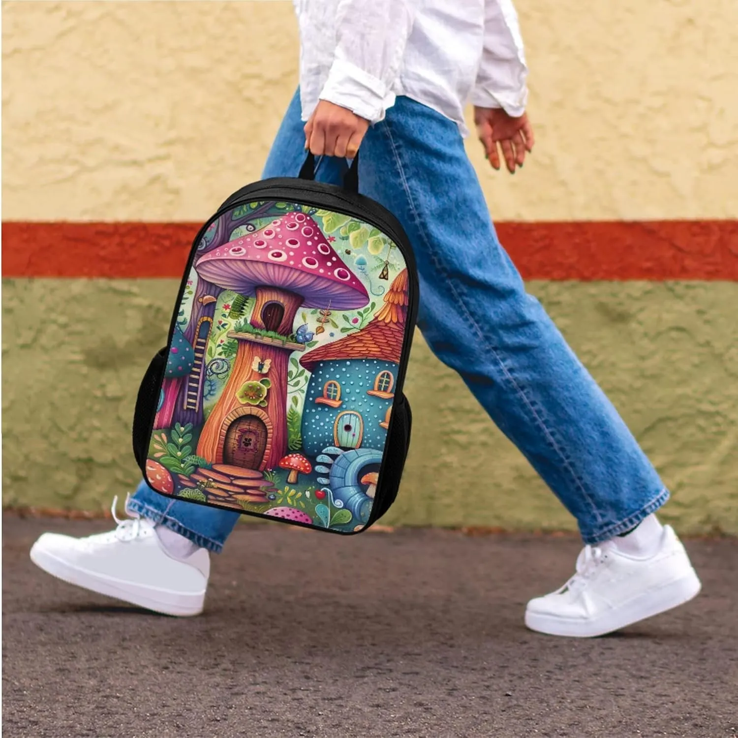 Cantaloupe Otter Backpack And Lunch Bag Set for Girls Boys Soft Mesh Adjustable Shoulder Strap Book Backpacks with Pencil Bag Student Insulated Lunch Bag Daypack 3 Pcs Blue