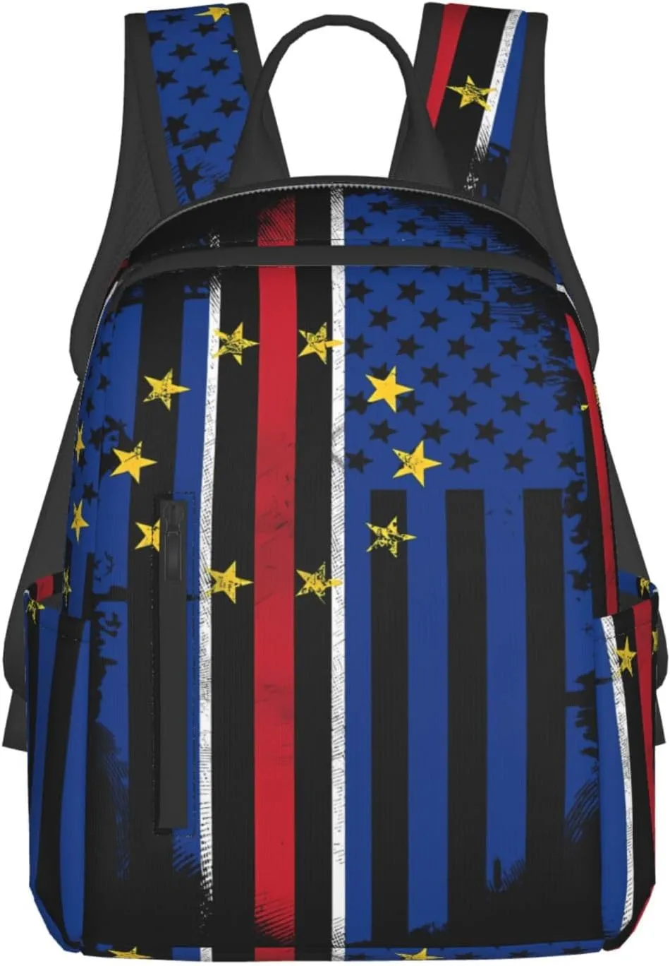 Cape Verdean American Flag Cabo Verde Casual Backpacks Laptop Backpack Outdoor Travel Rucksack Sport Carry-On Daypack Lightweight Bag with Multi-Pockets