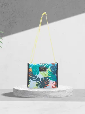 Caprese Octavia Medium Blue Grey Sling Bag