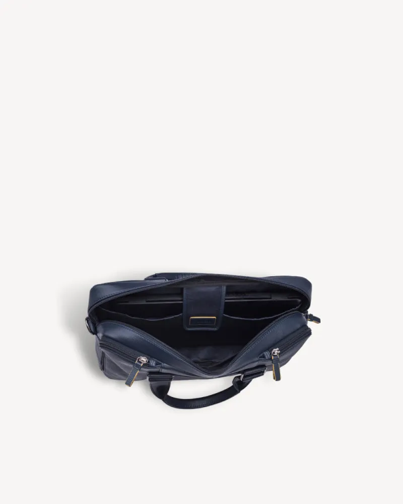 Carter Multi-pocket Laptop Bag - Navy Blue