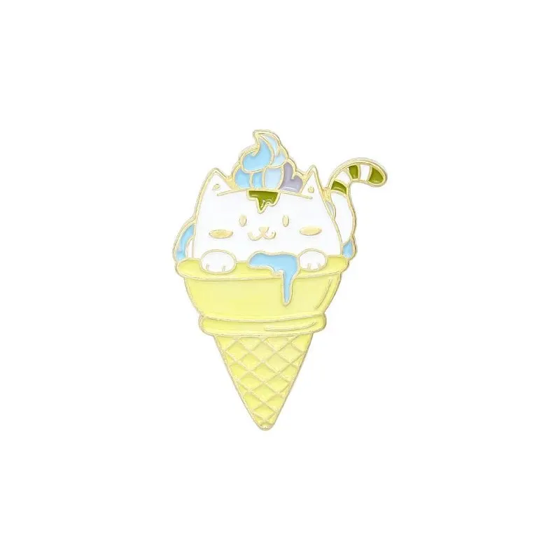 Cat Ice Cream Donut Pins