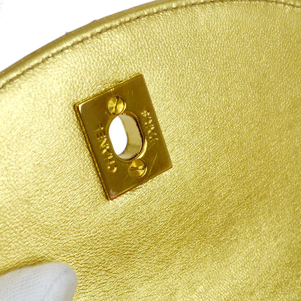 CHANEL 1991-1994 DUMA Backpack Medium Gold Lambskin