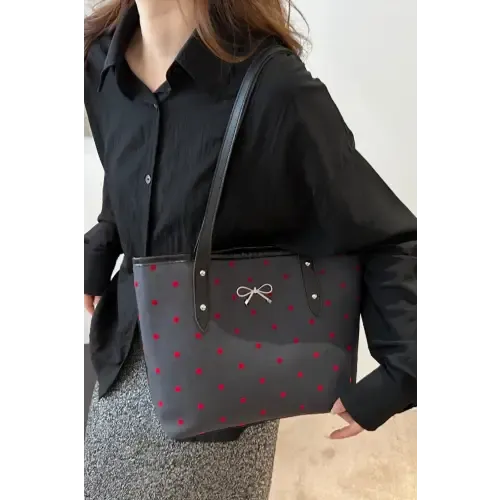 Chic Bow Trim Polyester Tote Bags for Every Occasion