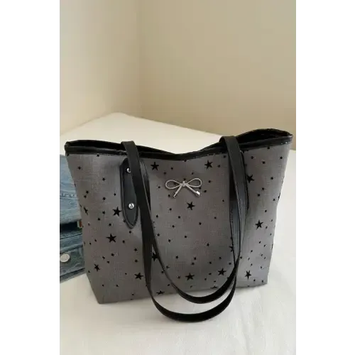 Chic Bow Trim Polyester Tote Bags for Every Occasion