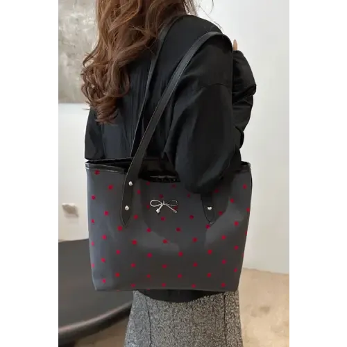 Chic Bow Trim Polyester Tote Bags for Every Occasion