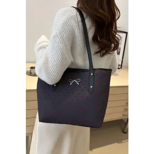 Chic Bow Trim Polyester Tote Bags for Every Occasion