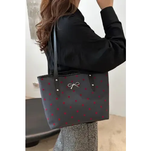 Chic Bow Trim Polyester Tote Bags for Every Occasion