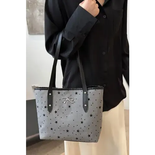Chic Bow Trim Polyester Tote Bags for Every Occasion