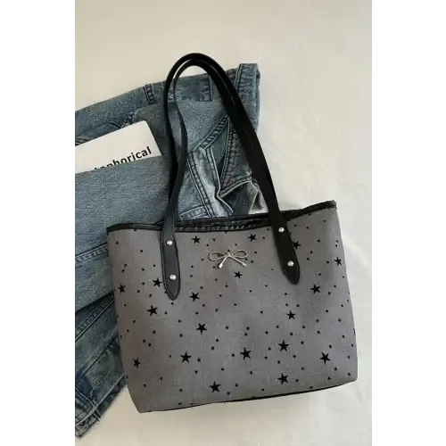 Chic Bow Trim Polyester Tote Bags for Every Occasion