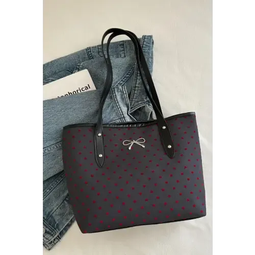 Chic Bow Trim Polyester Tote Bags for Every Occasion
