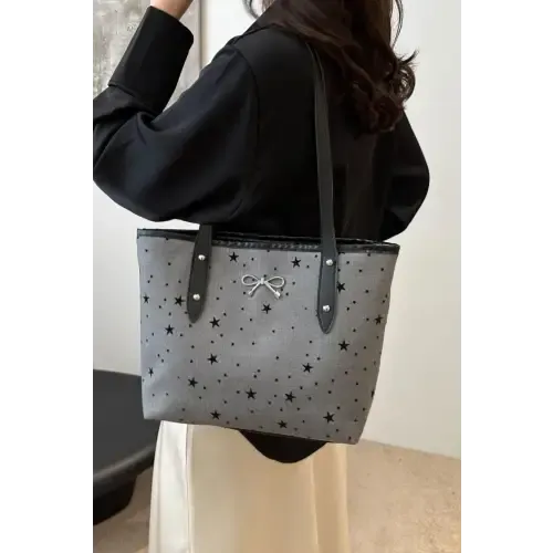 Chic Bow Trim Polyester Tote Bags for Every Occasion