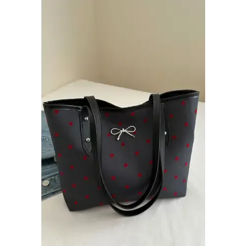 Chic Bow Trim Polyester Tote Bags for Every Occasion