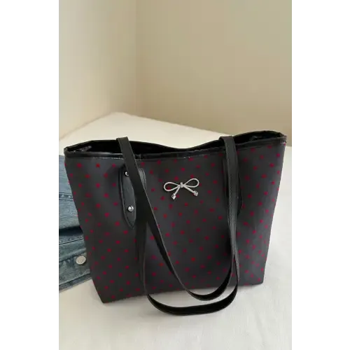 Chic Bow Trim Polyester Tote Bags for Every Occasion