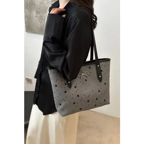 Chic Bow Trim Polyester Tote Bags for Every Occasion