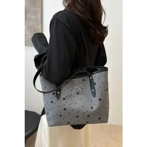 Chic Bow Trim Polyester Tote Bags for Every Occasion