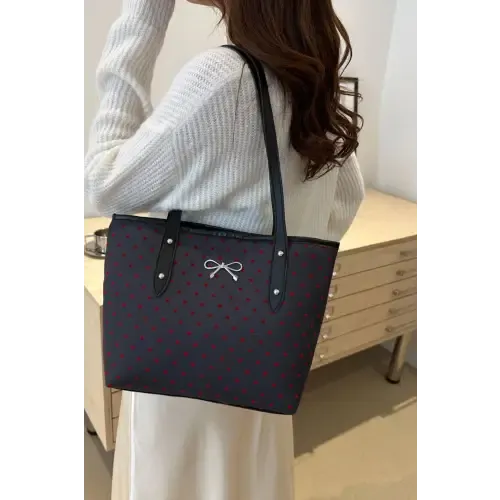Chic Bow Trim Polyester Tote Bags for Every Occasion