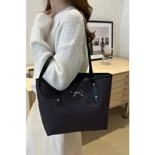 Chic Bow Trim Polyester Tote Bags for Every Occasion