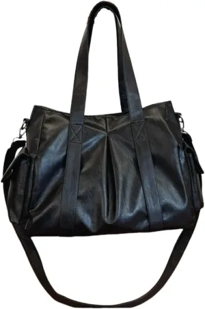 Chic Commuter Briefcases for Women, Large Capacity Casual Tote with Detachable, Adjustable Strap & Waterproof Fabric