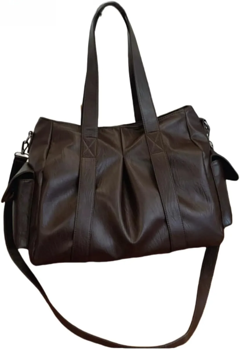 Chic Commuter Briefcases for Women, Large Capacity Casual Tote with Detachable, Adjustable Strap & Waterproof Fabric