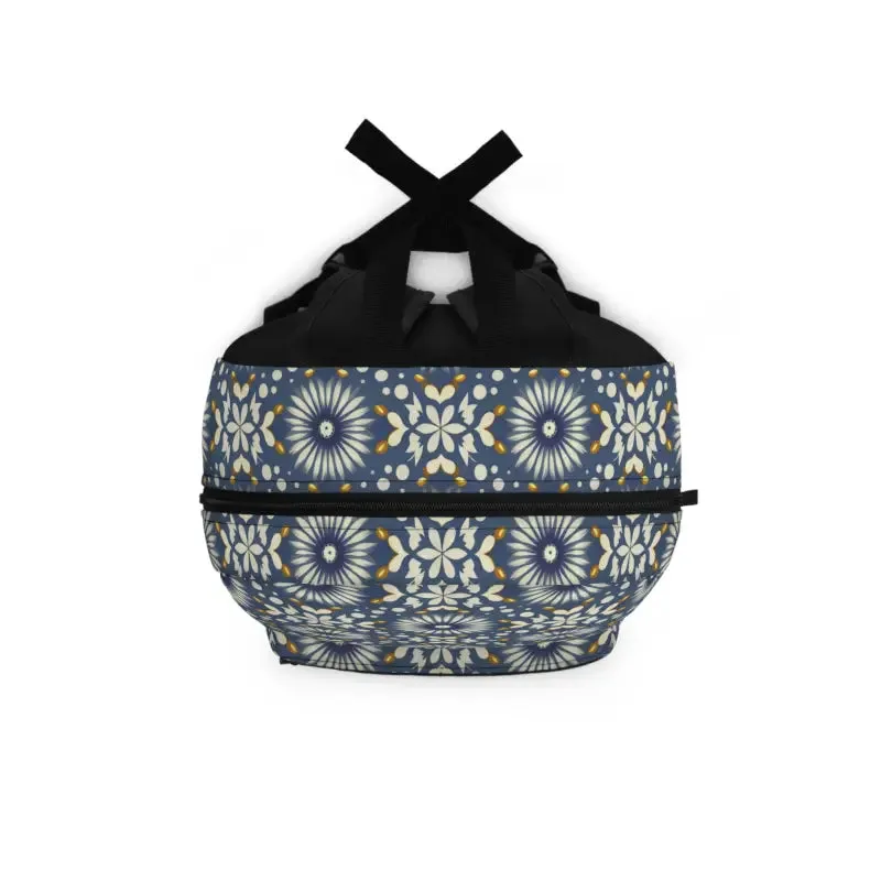 Chic Floral Geometric Print Backpack Spun Polyester