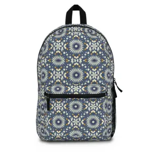 Chic Floral Geometric Print Backpack Spun Polyester