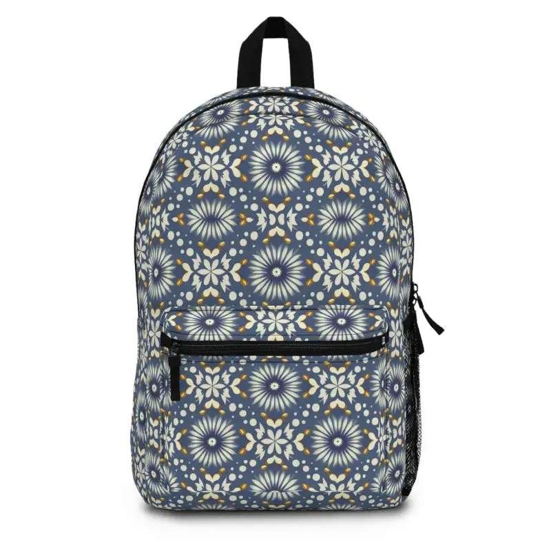 Chic Floral Geometric Print Backpack Spun Polyester