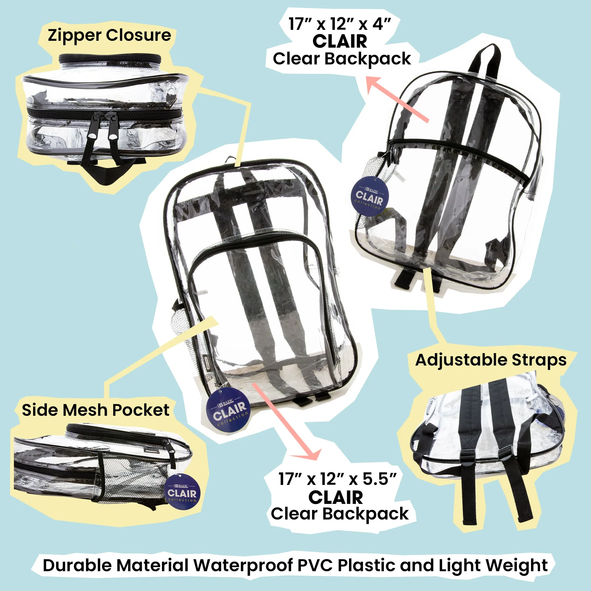 Clair Clear Backpack 15"