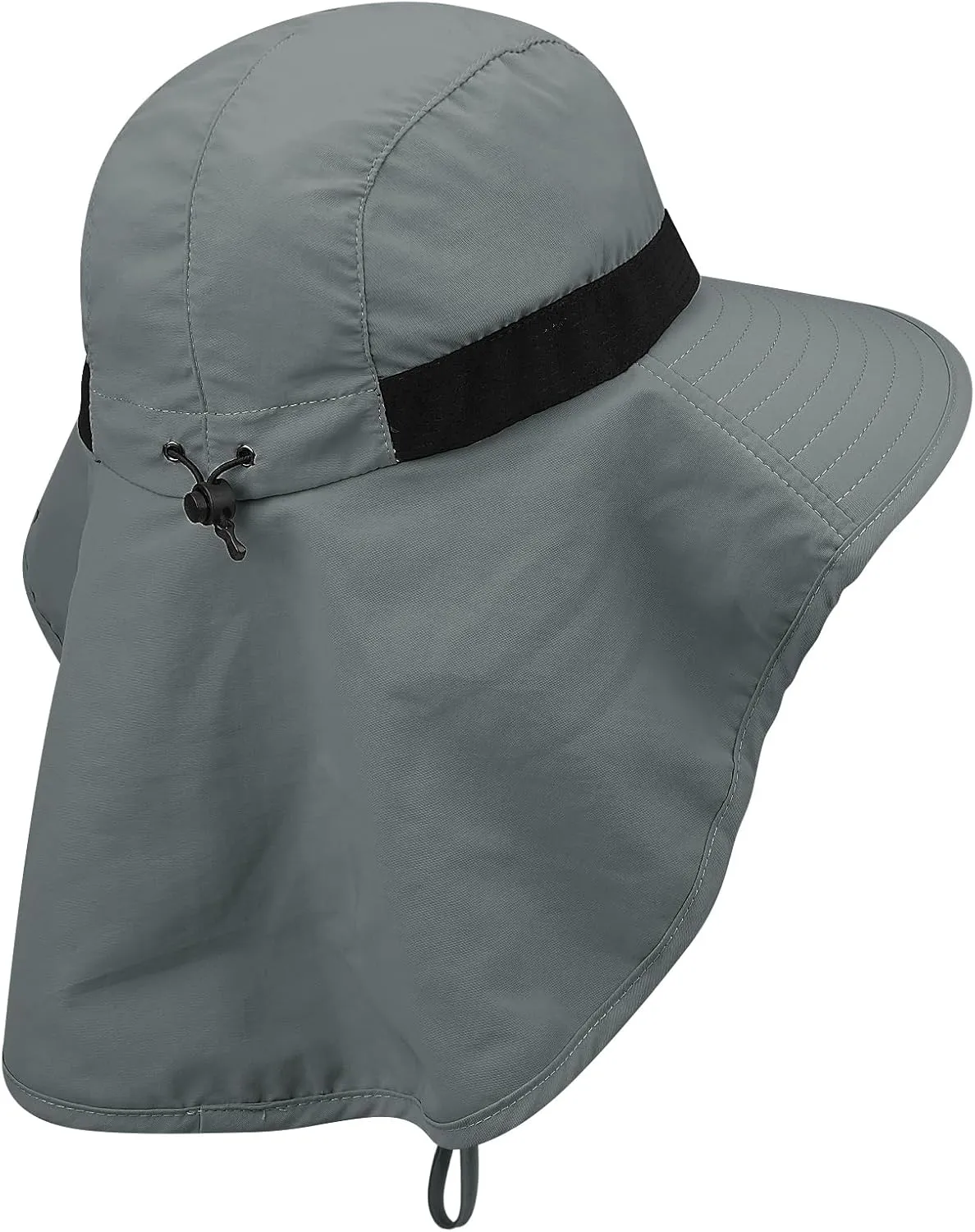 Clakllie Waterproof Wide Brim Sun Hat with Neck Flap UPF 50  Fishing Hats Sun Protection Gardening Safari Hat for Hiking