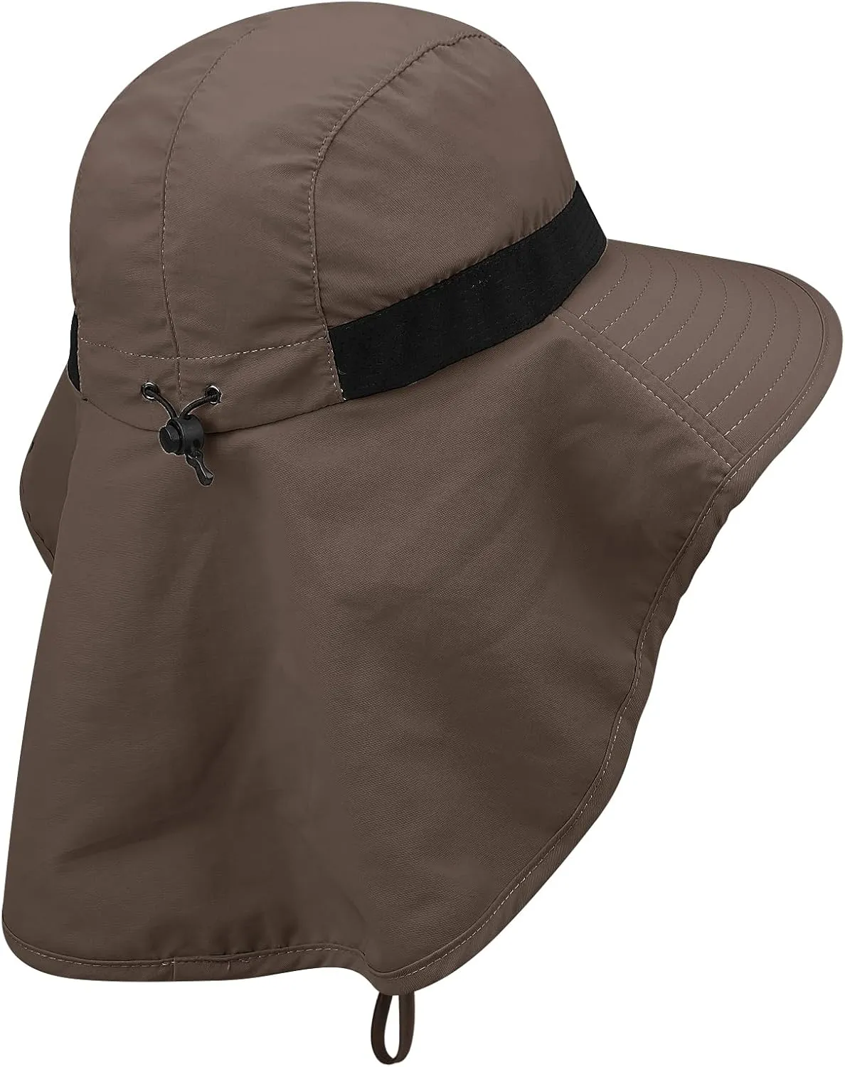 Clakllie Waterproof Wide Brim Sun Hat with Neck Flap UPF 50  Fishing Hats Sun Protection Gardening Safari Hat for Hiking